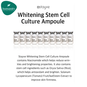 Stayve Whitening Stem Cell Culture Ampoule - (10pcs x 8ml)